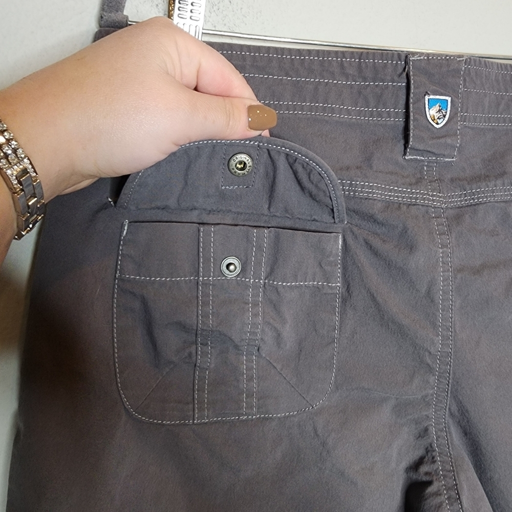 Kuhl Splash Cargo Bermuda Hiking Grey Shorts 6 Pockets Women's Size 12 - Picture 9 of 16